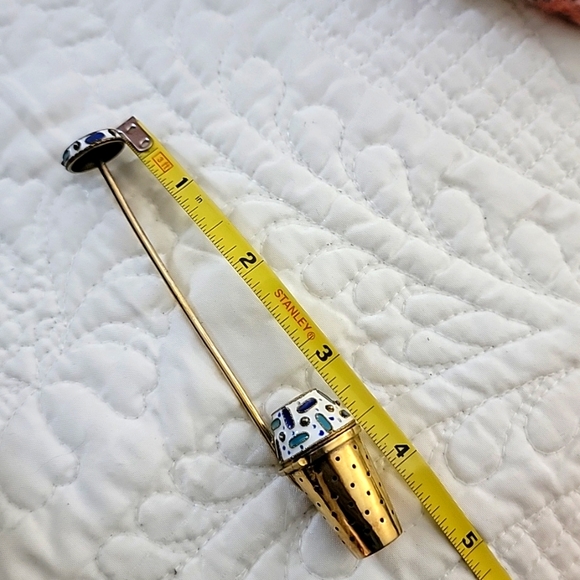 Cloisonne Enamel tea strainer MCM Russian - Picture 10 of 12